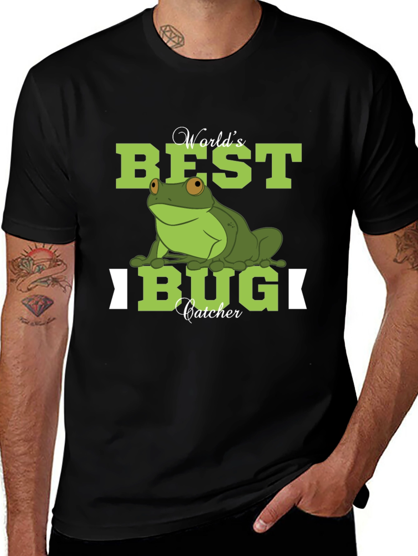 Worlds Best Bug Catcher Frog Graphic T-Shirt
