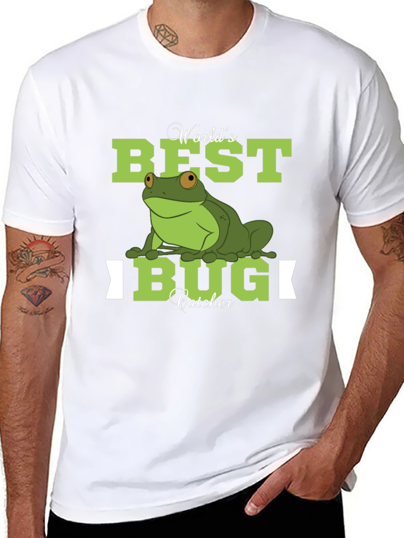 Worlds Best Bug Catcher Frog Graphic T-Shirt