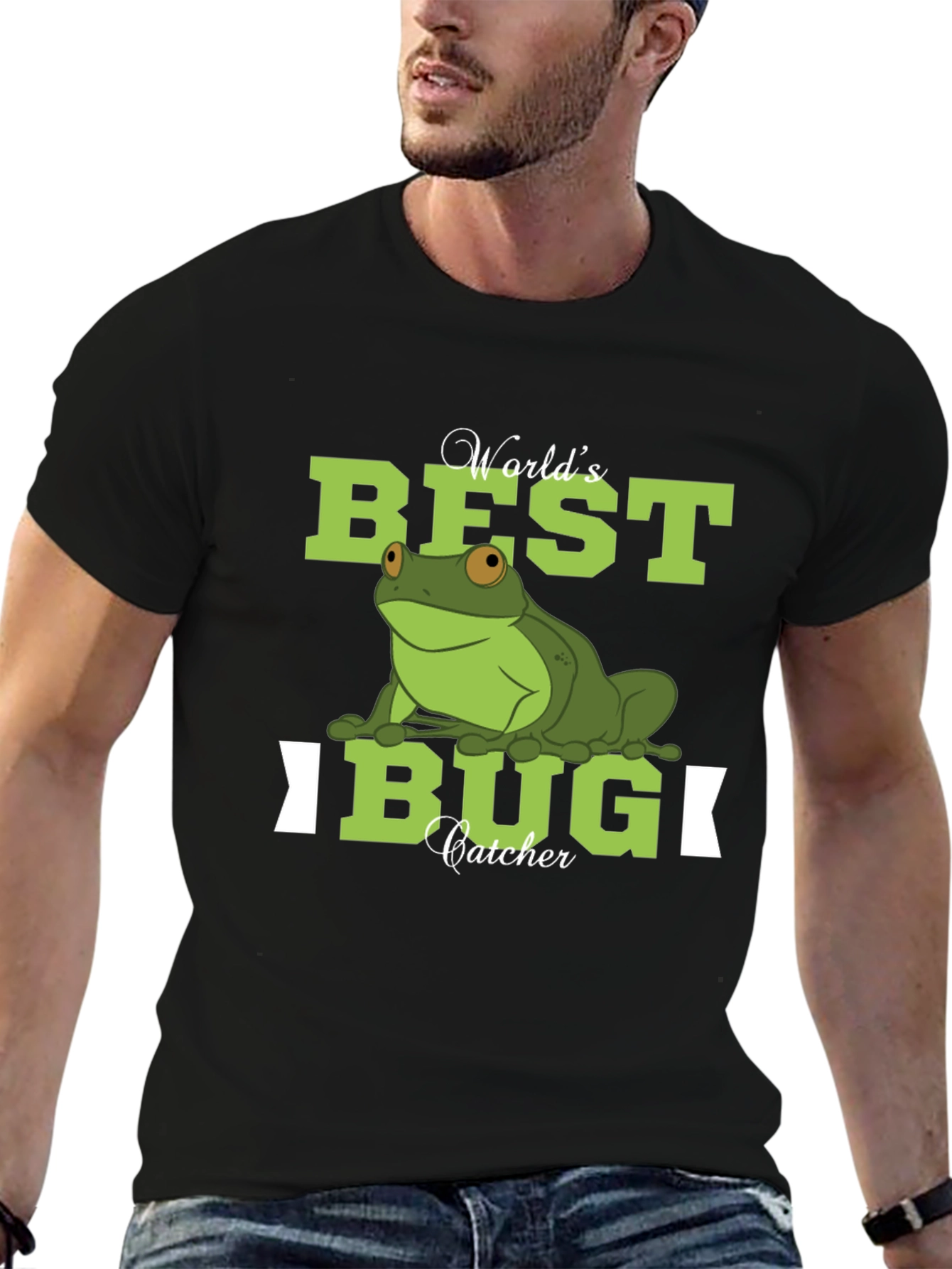 Worlds Best Bug Catcher Frog Graphic T-Shirt