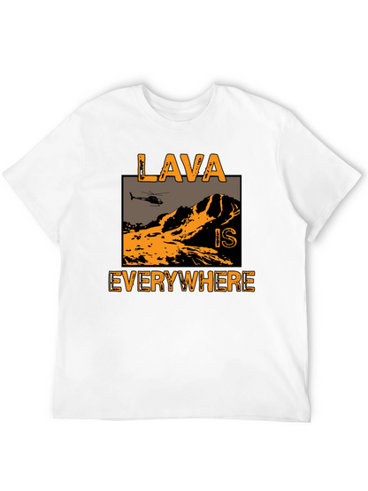 Lava is Everywhere Graphic T-Shirt - Black Cotton Blend