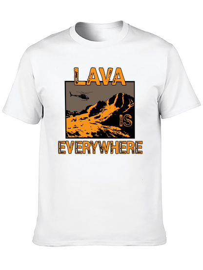 Lava is Everywhere Graphic T-Shirt - Black Cotton Blend
