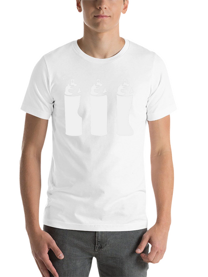 Spray Paint Graphic Tee - Black Cotton T-Shirt