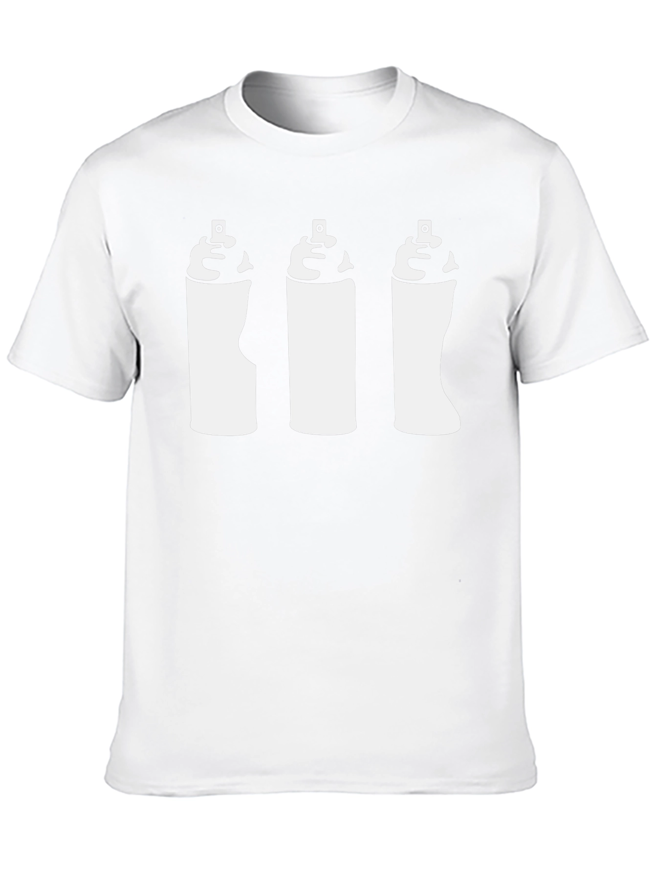 Spray Paint Graphic Tee - Black Cotton T-Shirt