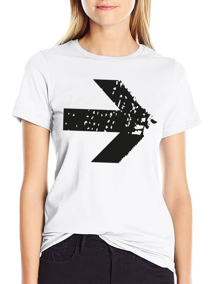 Distressed Arrow Graphic T-Shirt - Mens Casual Black Tee