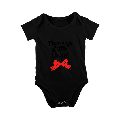 Mommy¡¯s Little Angel Red Polka Dot Bow Girl Bodysuit