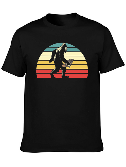 Bigfoot Sunset T-Shirt - Retro Sasquatch Tee