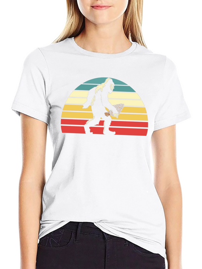 Bigfoot Sunset T-Shirt - Retro Sasquatch Tee