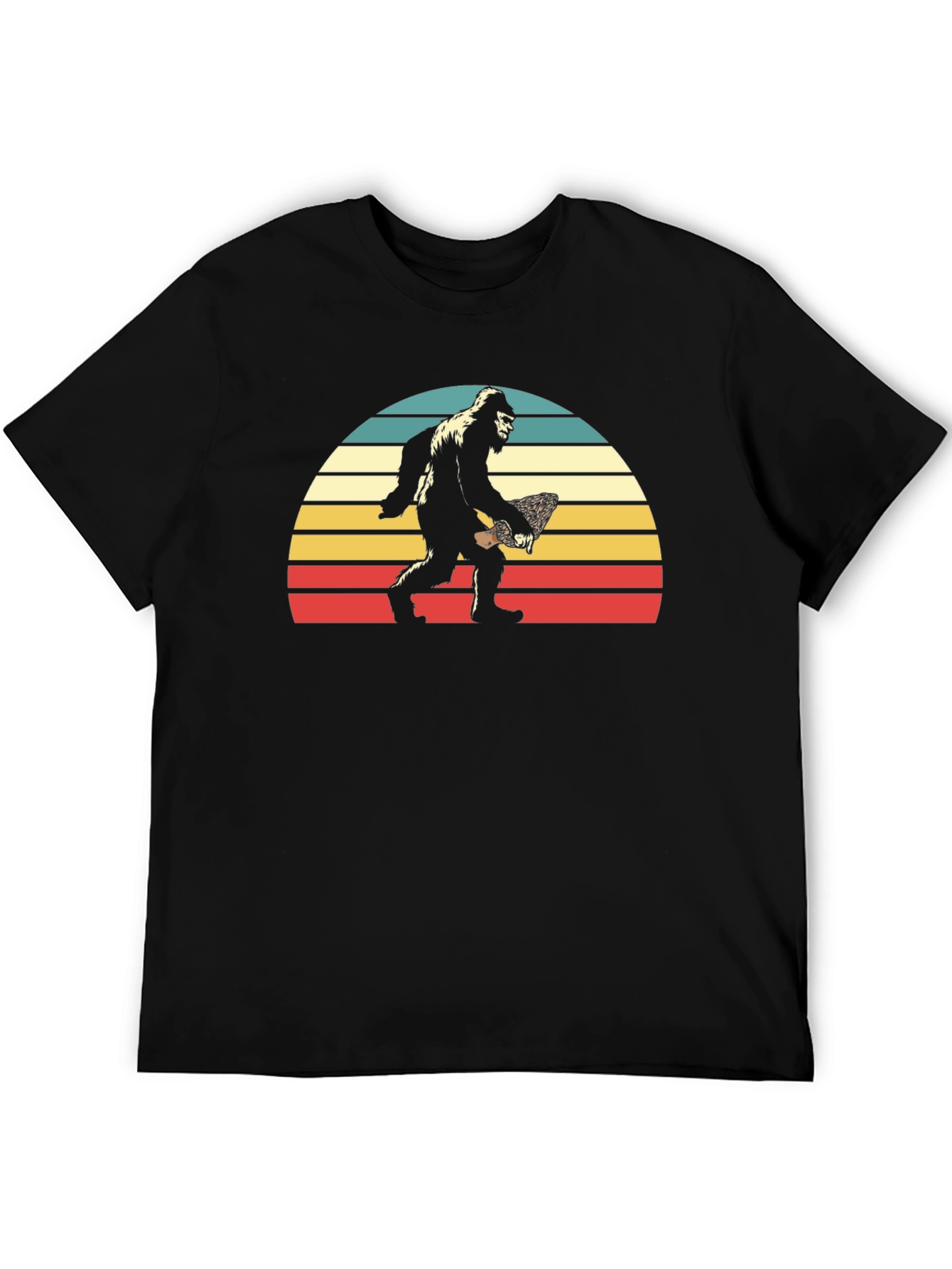 Bigfoot Sunset T-Shirt - Retro Sasquatch Tee