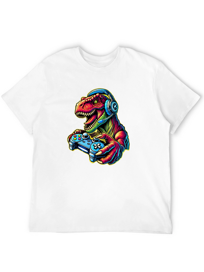 Gamer Dinosaur T-Shirt - Retro Style