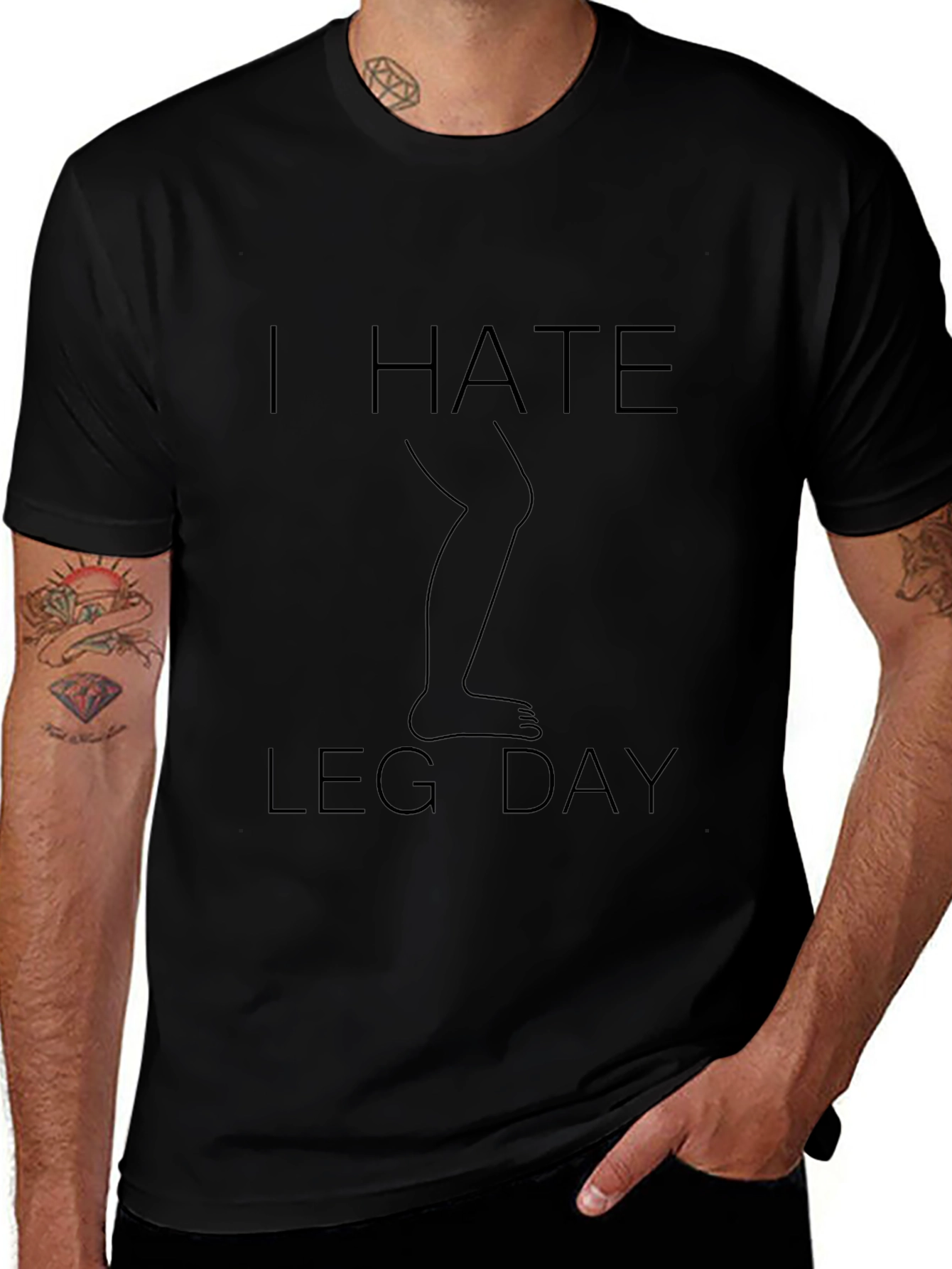 I Hate Leg Day T-Shirt - Fitness Humor