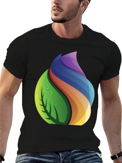 Nature Spectrum Graphic Tee - Soft Black Cotton