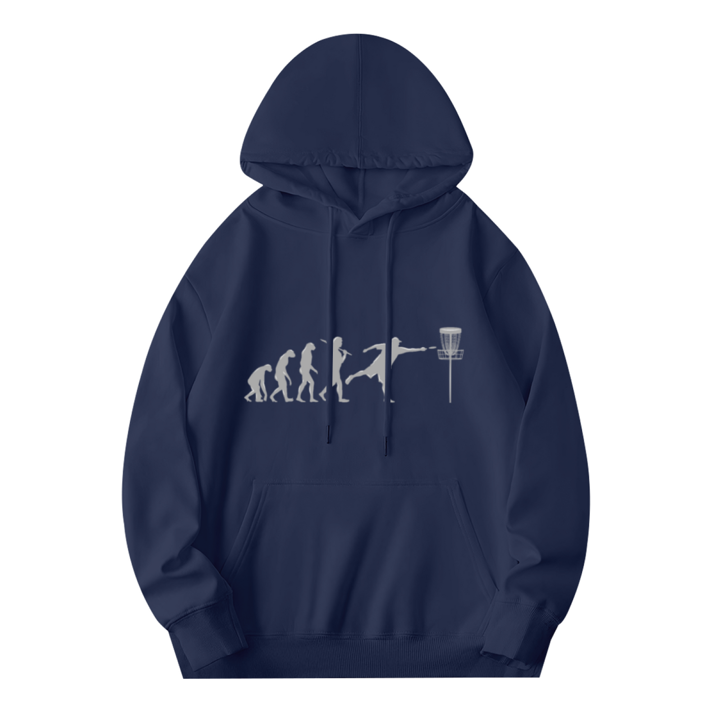 Disc Golf Evolution Ape Navy Hoodie, Unisex Outdoor Soft Comfort Hoodie
