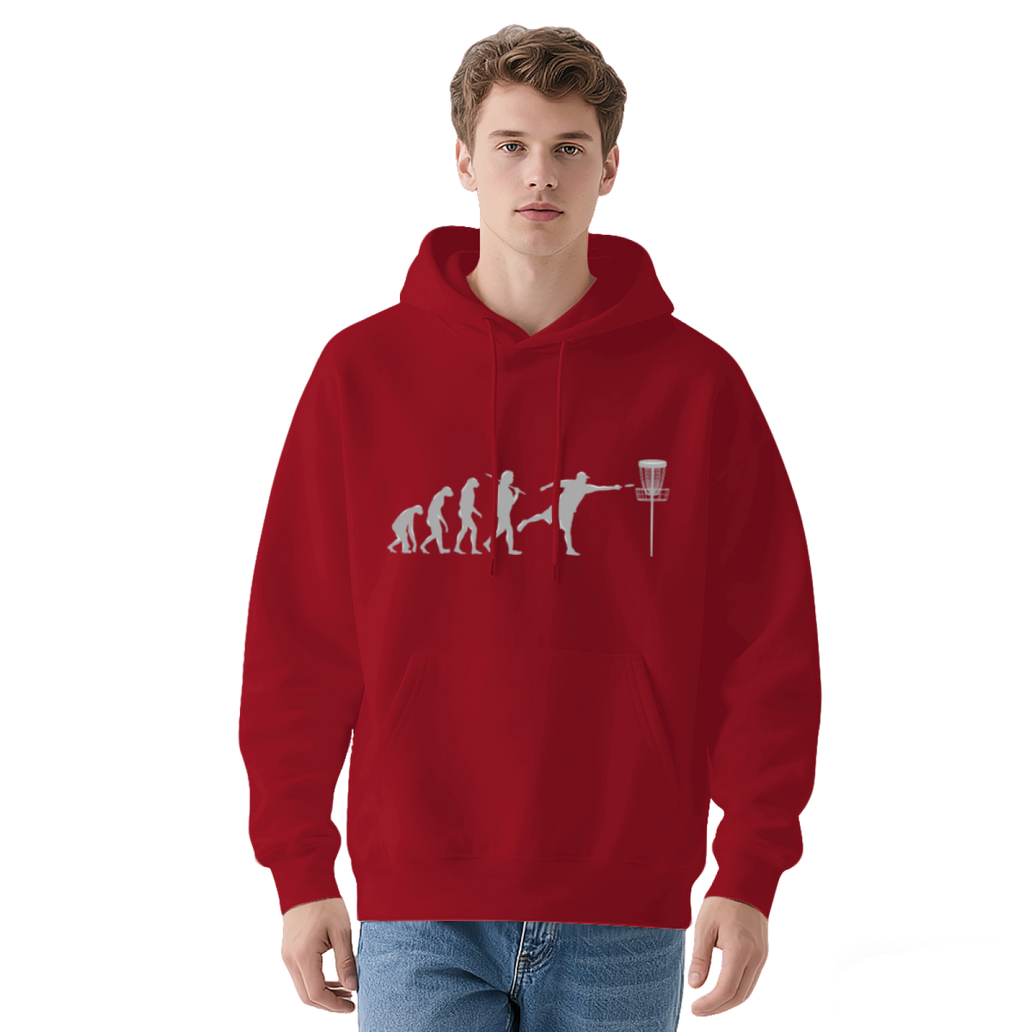 Disc Golf Evolution Ape Navy Hoodie, Unisex Outdoor Soft Comfort Hoodie