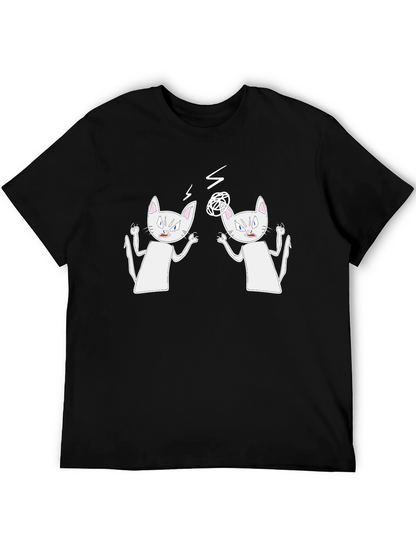 Quarrelsome Cats Graphic T-Shirt