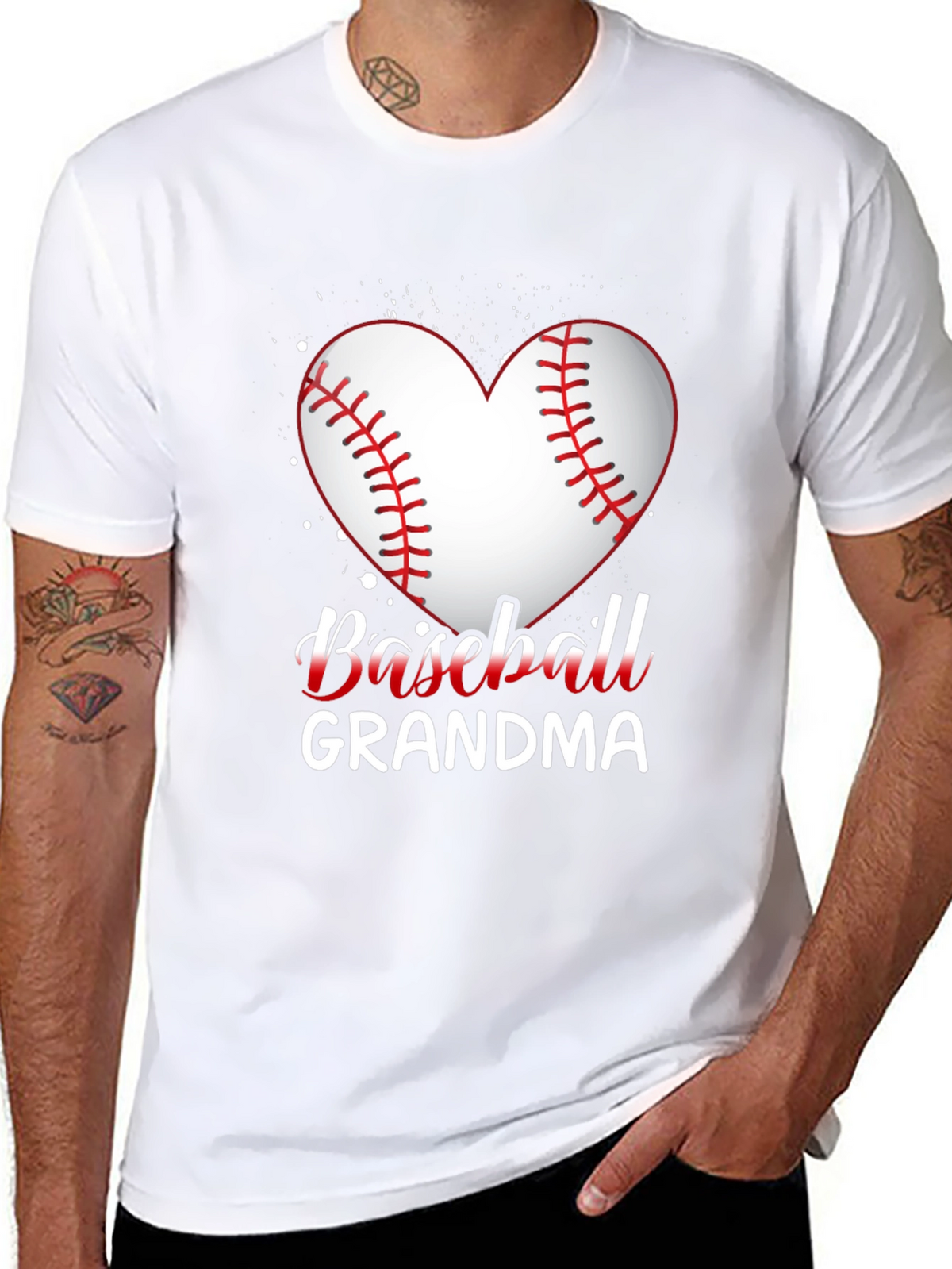 Baseball Grandma Heart T-Shirt