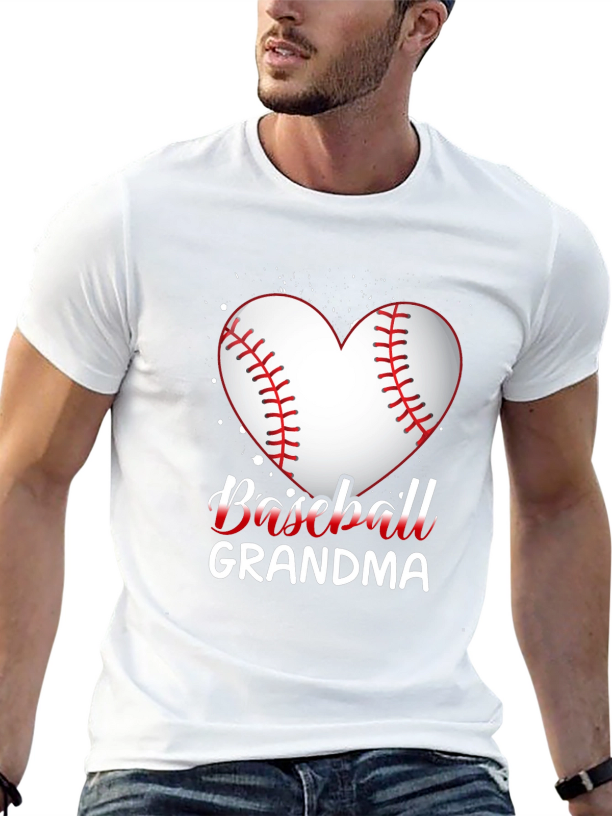 Baseball Grandma Heart T-Shirt