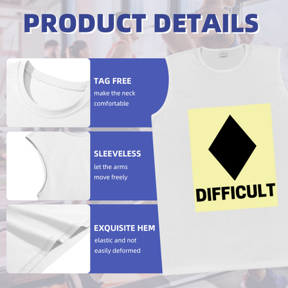 Difficult Ski Slope Warning Sign Graphic Tank Top