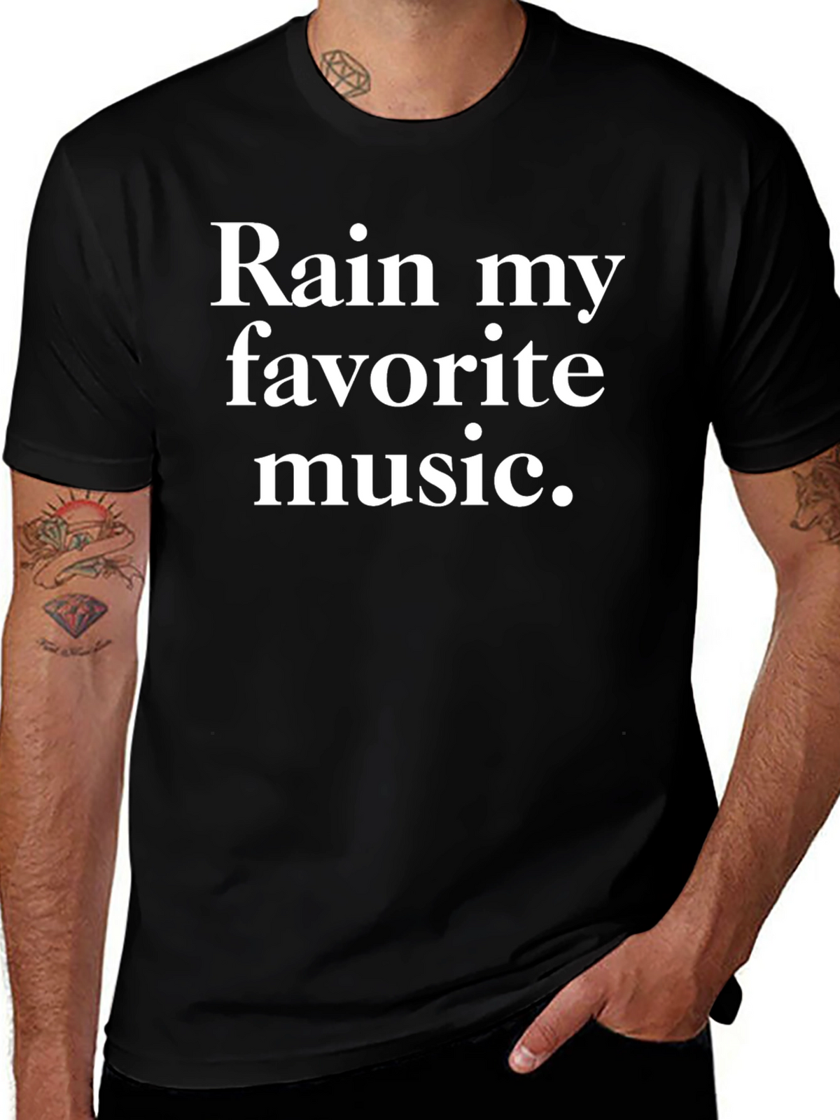 Rain My Favorite Music Graphic Tee