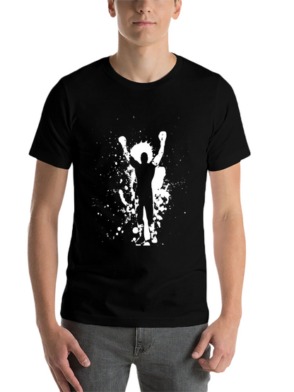 Rocky Balboa Graphic Tee - Black Cotton T-Shirt