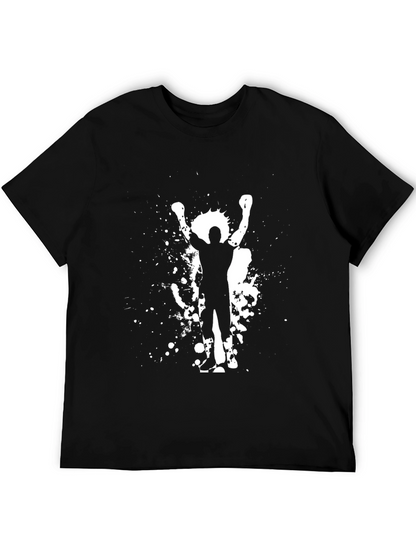 Rocky Balboa Graphic Tee - Black Cotton T-Shirt