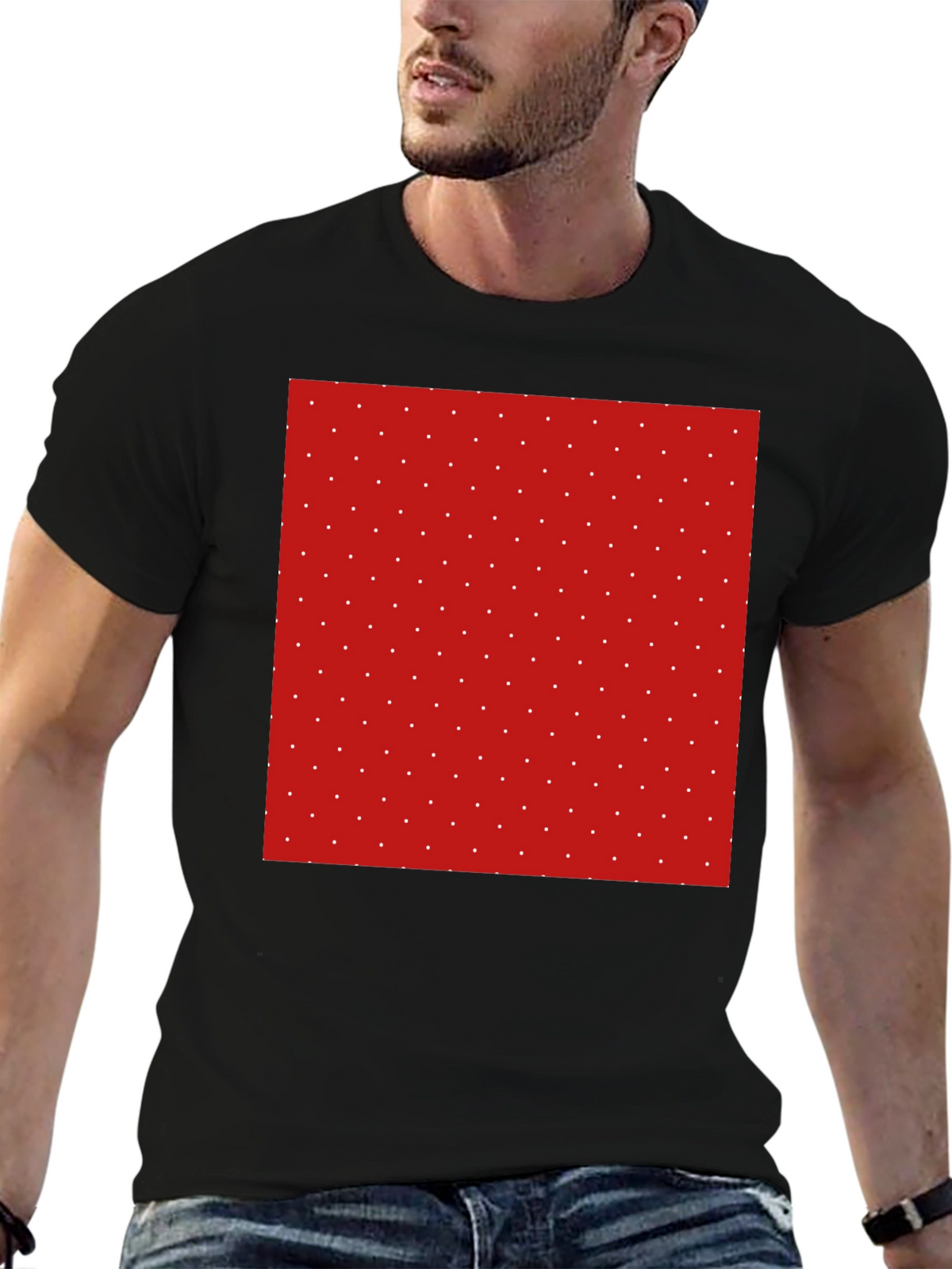 Modern Polka Dot Tee - Stylish Patterned T-Shirt
