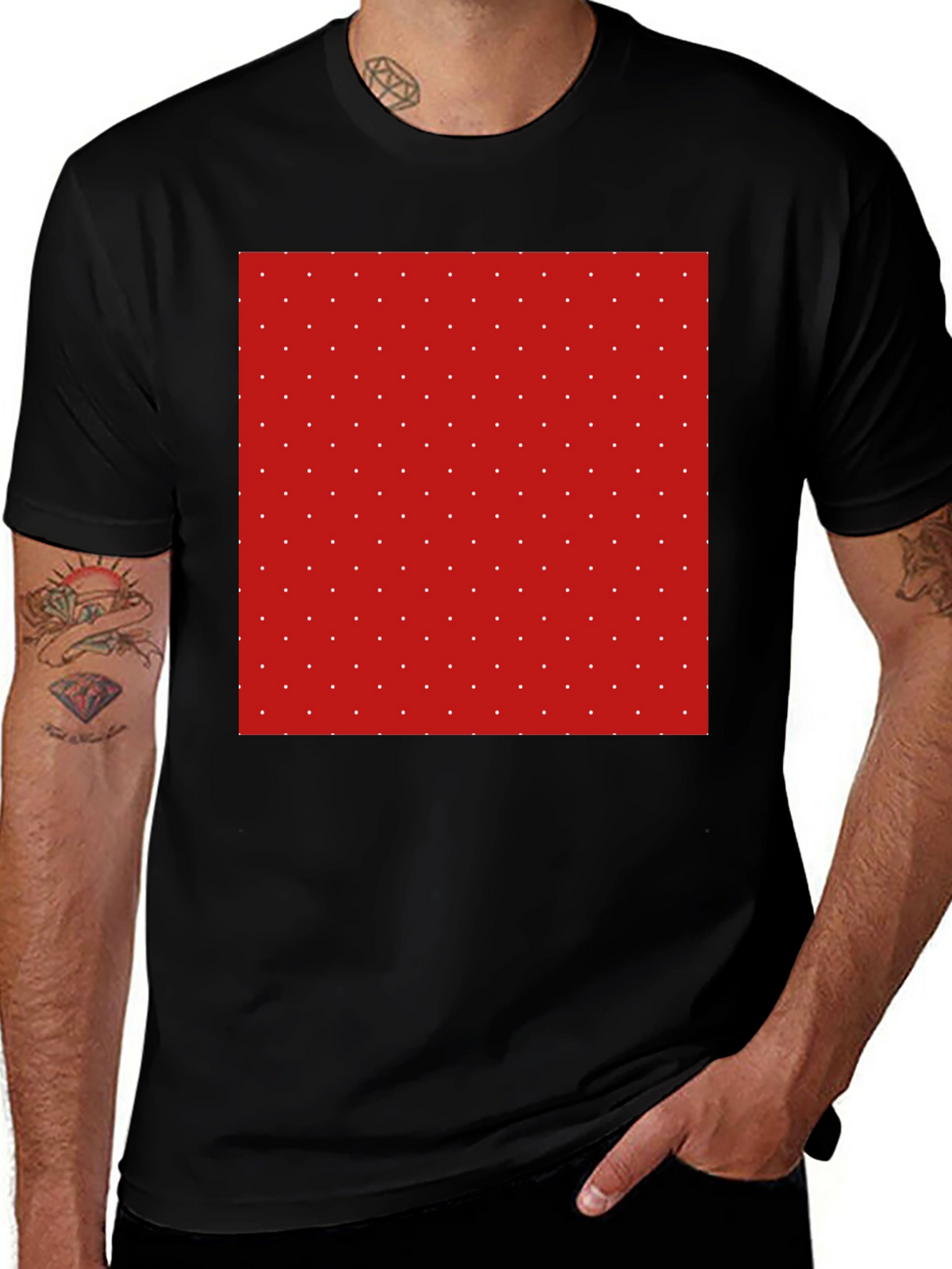 Modern Polka Dot Tee - Stylish Patterned T-Shirt