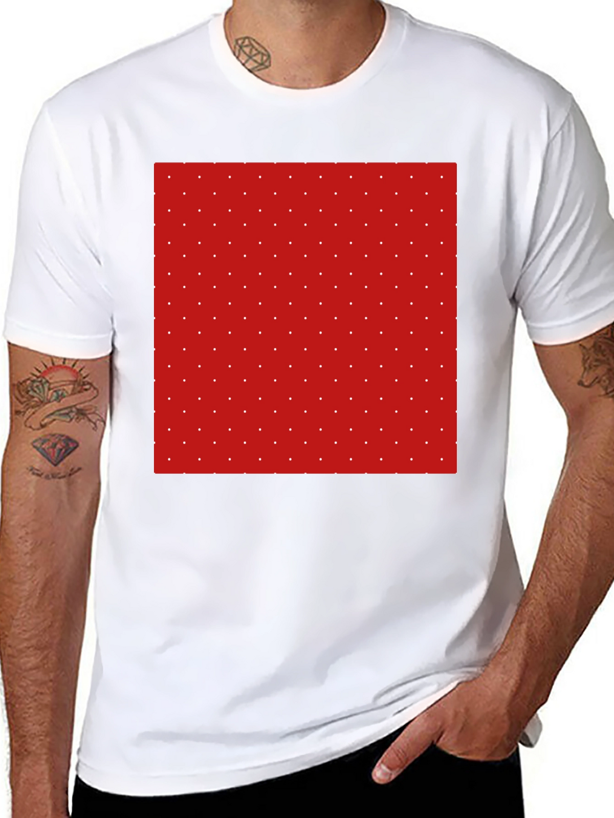 Modern Polka Dot Tee - Stylish Patterned T-Shirt