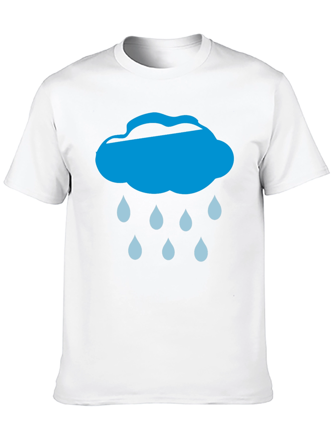 Rain Cloud Graphic Tee - Black Cotton T-Shirt