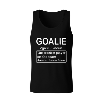 Goalie Definition Funny Ice Hockey Team Mens Cotton Tank Top