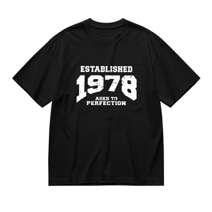 Distressed Vintage 1978 Retro Letter Black Plus Size Women¡¯s Printed T-Shirt