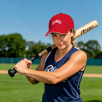 Vintage LOS ANGELES CALIFORNIA Red Sandwich Baseball Cap City Streetwear Hat