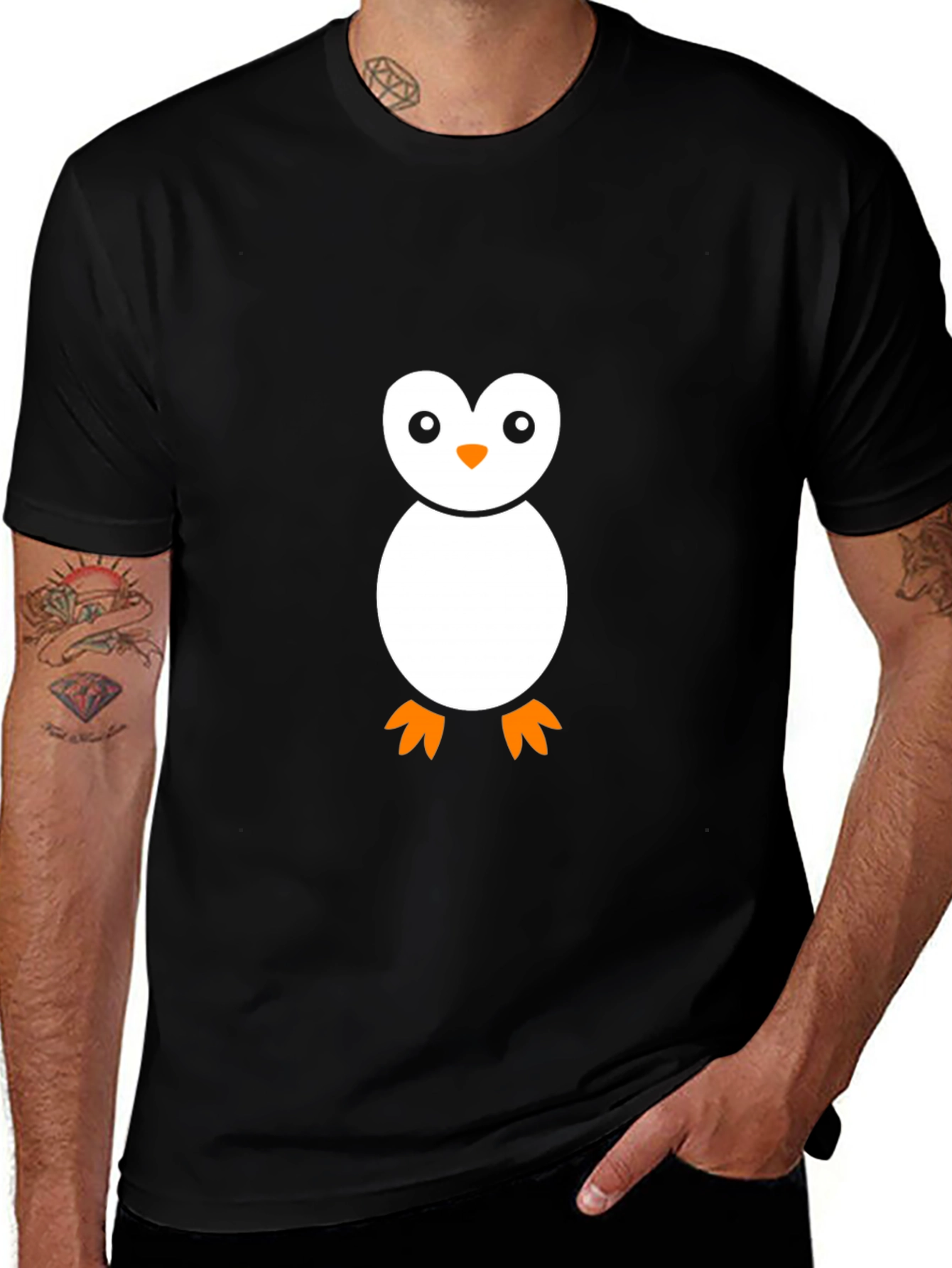 Penguin Graphic Black T-Shirt