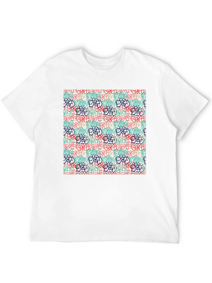 Graffiti Print Tee - Urban Style Crewneck T-Shirt