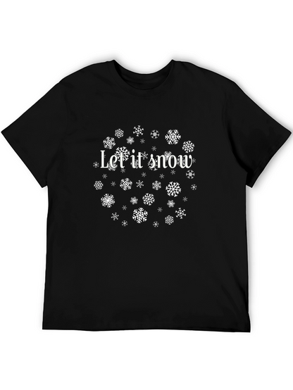 Let It Snow T-Shirt - Holiday Christmas Snowflake Tee