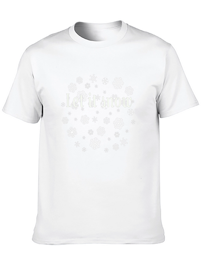 Let It Snow T-Shirt - Holiday Christmas Snowflake Tee