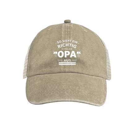So Sieht Ein Richtig Cooler Opa Aus Burgundy Vintage Mesh Grandpa Hat