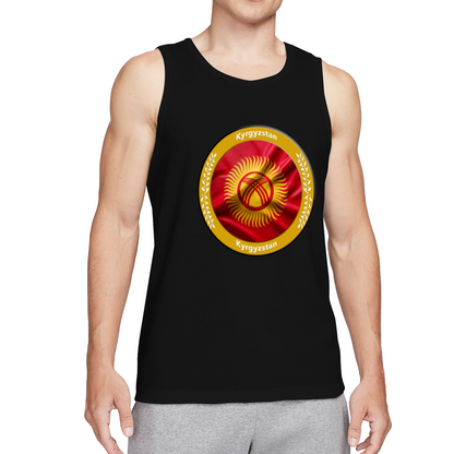 Kyrgyzstan National Flag Circle Emblem Tank Top