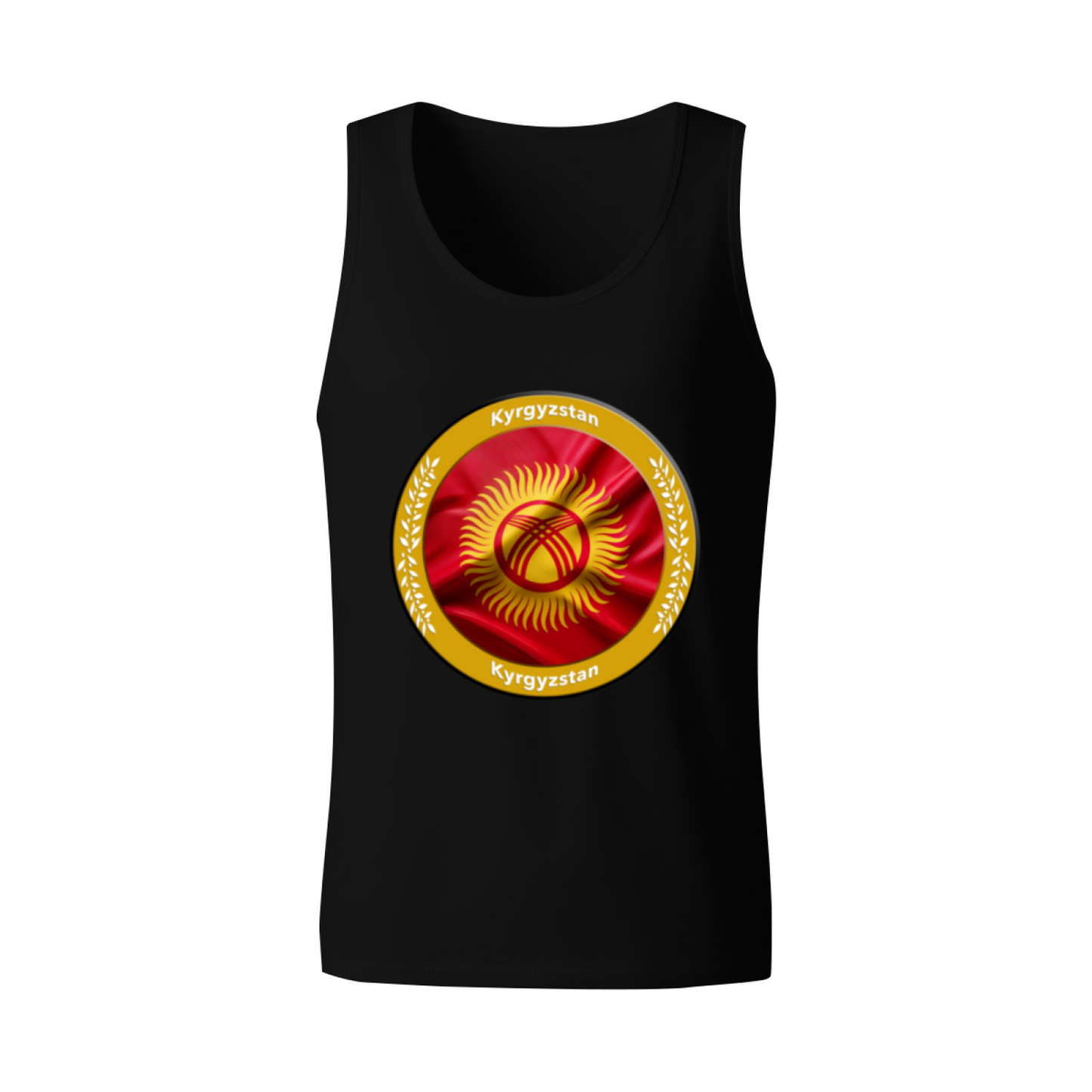 Kyrgyzstan National Flag Circle Emblem Tank Top