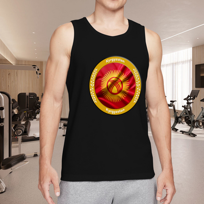 Kyrgyzstan National Flag Circle Emblem Tank Top