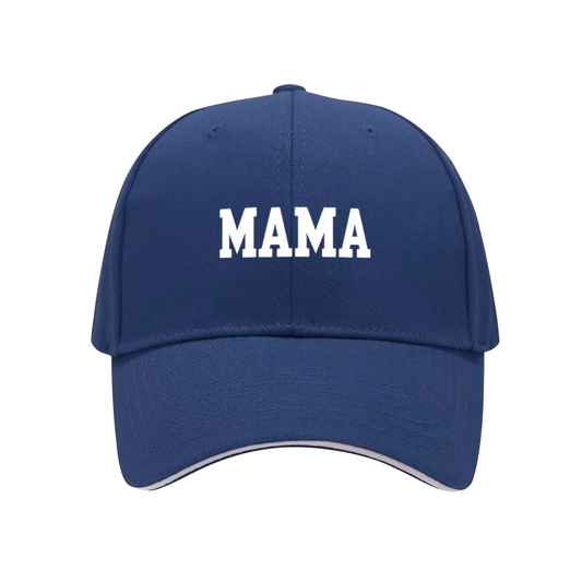 Classic Bold MAMA Letter Navy Sandwich Baseball Cap For Mom Daily Wear