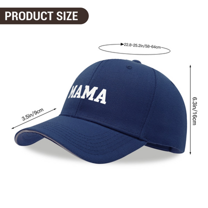 Classic Bold MAMA Letter Navy Sandwich Baseball Cap For Mom Daily Wear