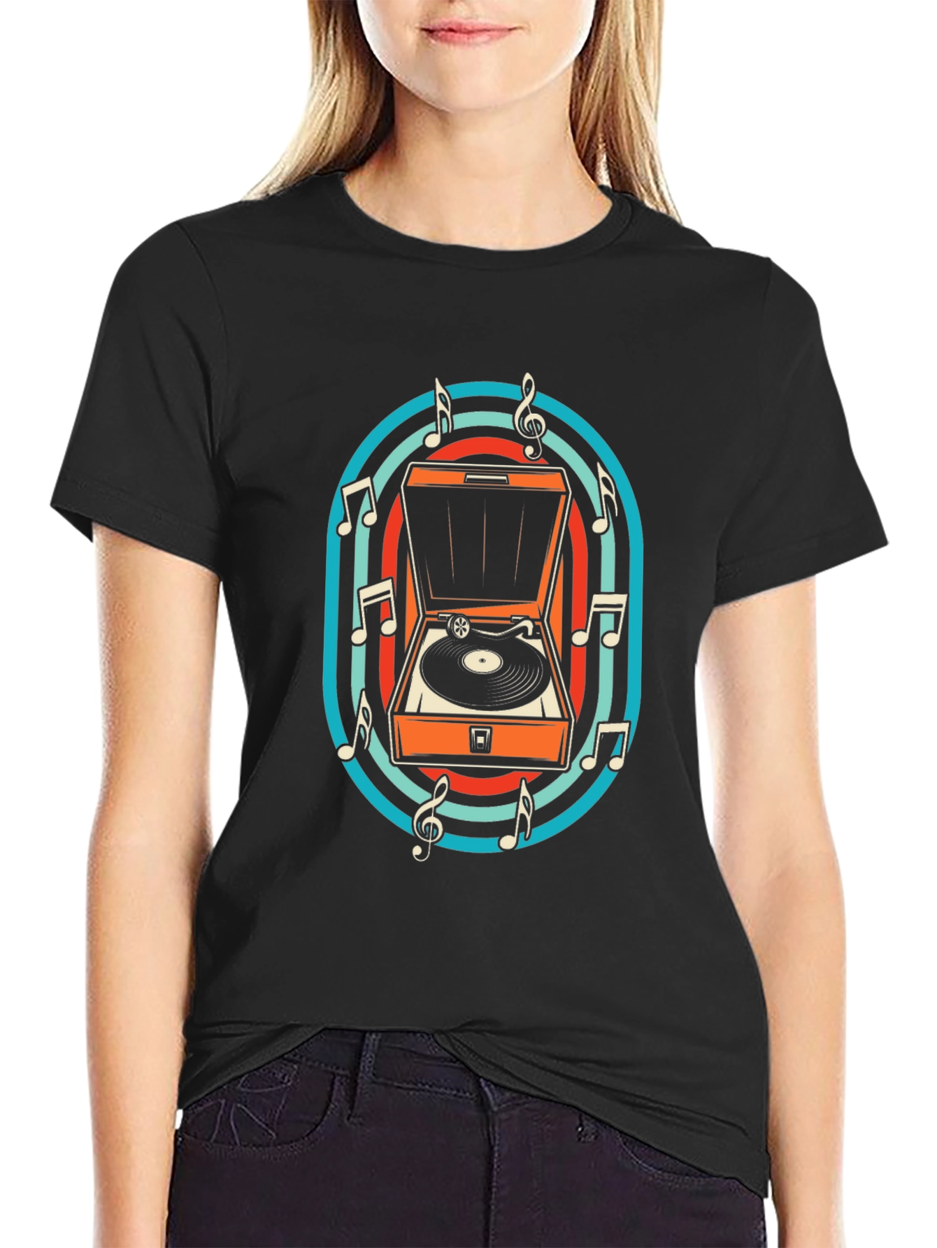 Retro Turntable Music T-Shirt