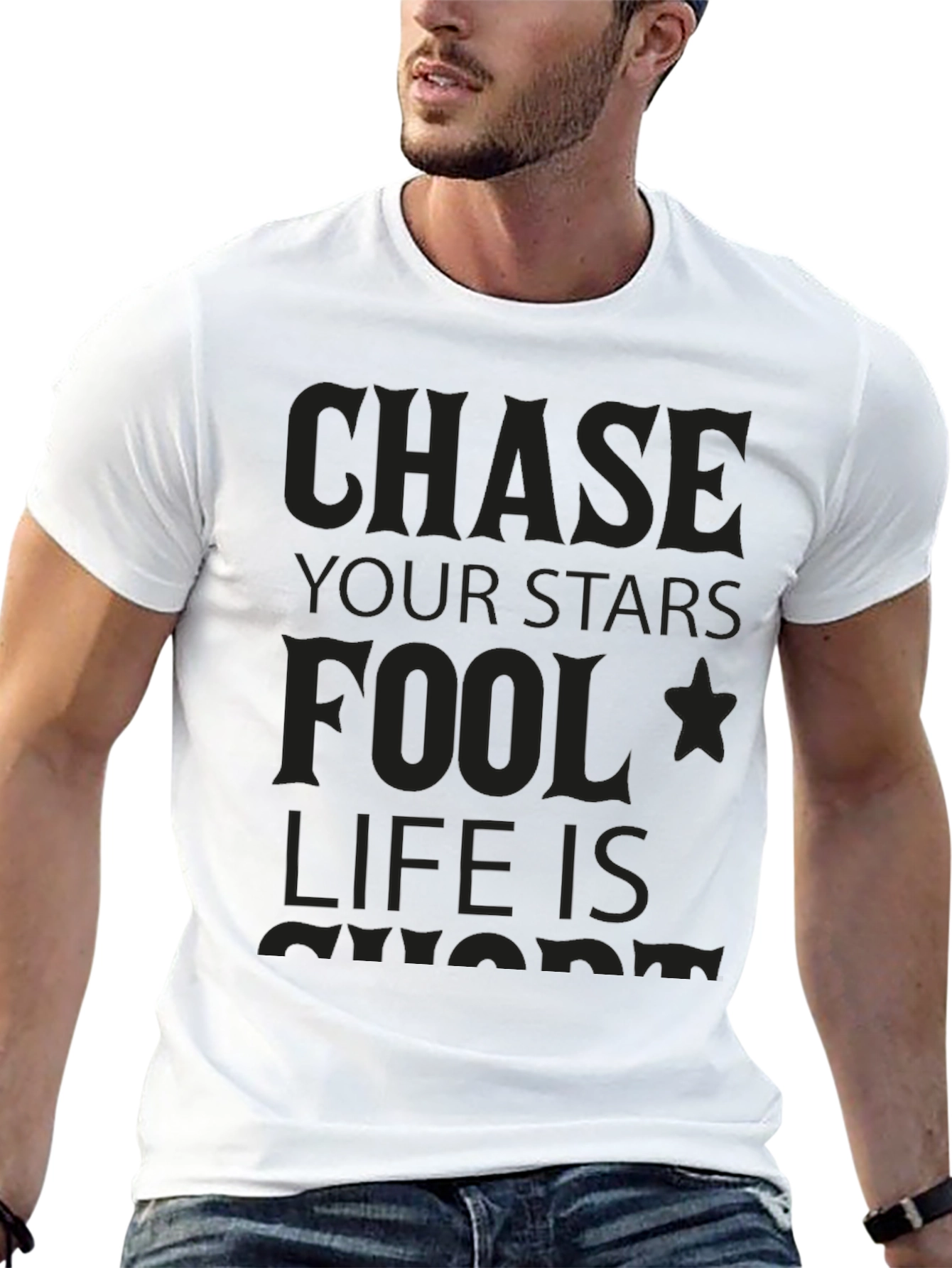 Chase Your Stars Graphic Tee - Black T-Shirt