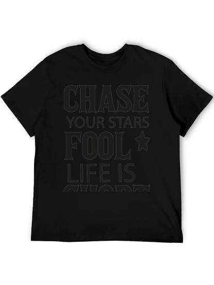 Chase Your Stars Graphic Tee - Black T-Shirt