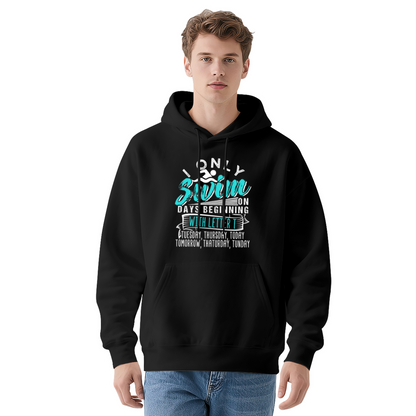 Funny Swim Quote Navy Hoodie, Loose Cozy Everyday Top