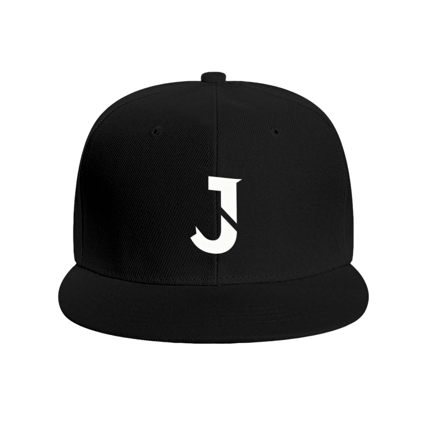 Bold Letter J Embroidery Royal Blue Flat Brim Sun Hat