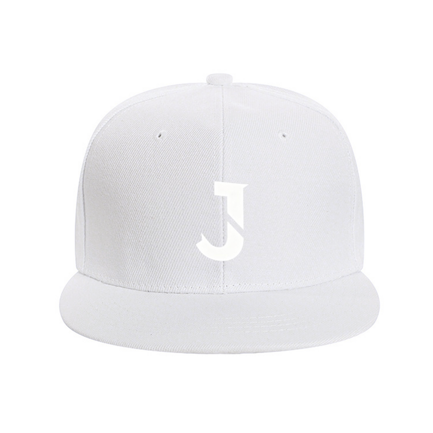 Bold Letter J Embroidery Royal Blue Flat Brim Sun Hat