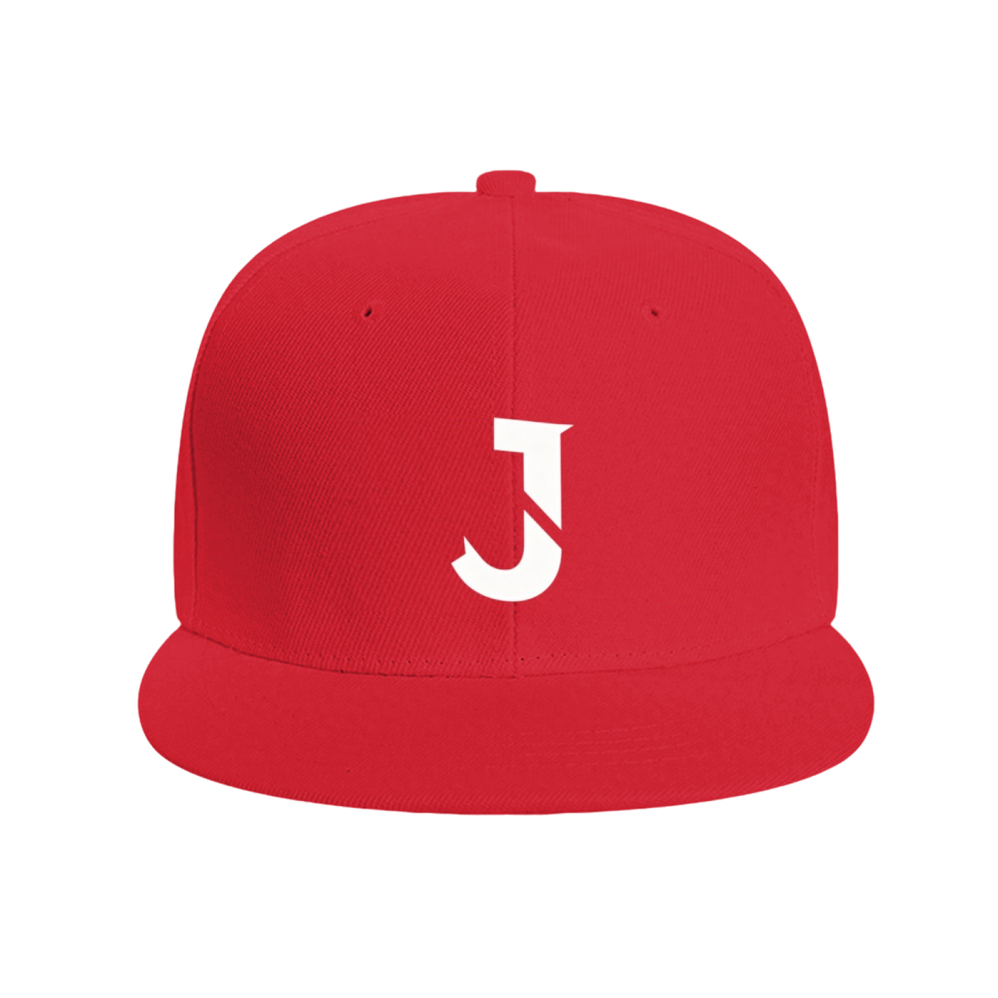 Bold Letter J Embroidery Royal Blue Flat Brim Sun Hat
