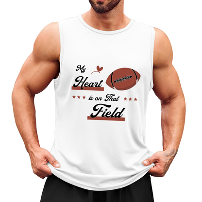 My Heart Is On That Field Football Lover Tank Top