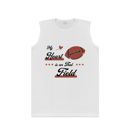 My Heart Is On That Field Football Lover Tank Top